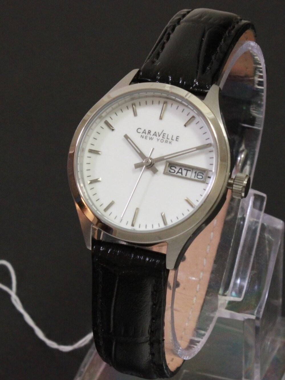 Caravelle New York by Bulova Ladies Dress Watch White Dial Raised Indices 30mm - Picture 4 of 9